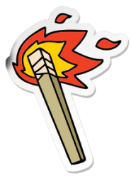 Matchstick Fire sticker